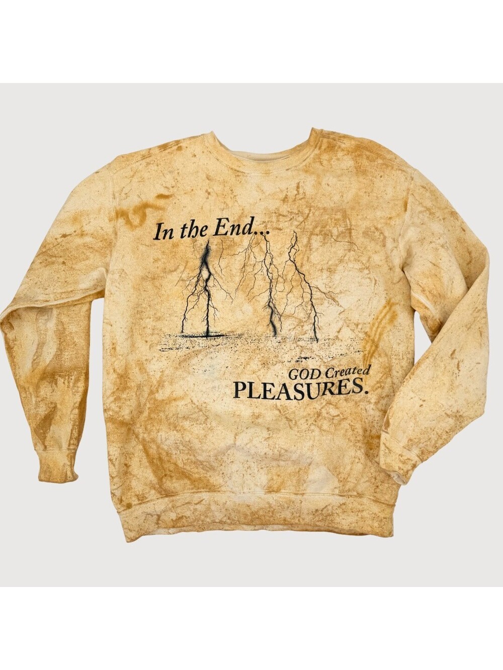Pleasures End Times Graphic Sweatshirt Khaki L